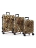 Heys Elite Fashion 4 Rollen Kofferset 3-teilig mit Dehnfalte brown leopard