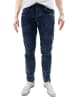 Jaylvis Acid Denim Jeans mit Kontrastnähten und Stretch in Dunkelblau
