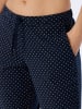 Schiesser Pyjamahose Mix & Relax 3/4 in dunkelblau-gem.