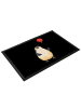 Mr. & Mrs. Panda Bodenvorleger Pinguin Luftballon ohne Spruch in Schwarz