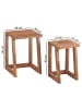 KADIMA DESIGN Beistelltisch 2er-Set | Sheesham, Massivholz, Eckig