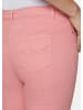 GOLDNER Kurzgröße:  Jeanshose Lange Freizeithose BELLA mit Formbund in lachsrosa