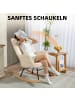 HOMCOM Schaukelstuhl in Dunkelbeige 71L x 98B x 101H cm