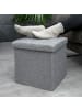 Intirilife Faltbare Sitzhocker 38x38x38 cm in FELS GRAU
