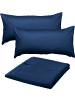 Erwin Müller Mako-Satin Sommer-Set 3-tlg. Landshut in dunkelblau