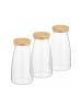 relaxdays 3 x Vorratsgläser in Transparent - 1400 ml
