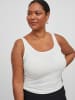 Vila Langes Tank Top Plus Size Übergrößen Ärmelloses Basic VIJENNI in Weiß