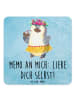 Mr. & Mrs. Panda Bierfilz Pinguin Kokosnuss mit Spruch in Eisblau