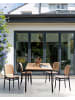 Beliani 4er-Set Esszimmerstuhl PLOSE in Beige/Schwarz