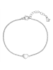 Glanzstücke München Armband Herz aus Edelstahl in silber