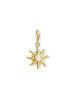 Thomas Sabo Charm-Anhänger Sonne Mit Perlmutt Stein in gold, weiß