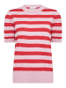 SAINT TROPEZ Strickpullover MilaSZ Gerade Passform in Pink Flame Block Stripe