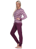 NORMANN Frottee Schlafanzug langarm Pyjama Bündchen - 82775 in lila