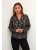 Kaffe Langarm-Bluse KAjalie Regular fit in Fallen Rock/Black Graphic Line