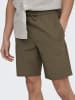 Only&Sons Leichte Stoff Shorts Bermuda Hose ONSLINUS in Braun