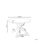Beliani Runder Tisch MALETTO in Silber/Transparent - (W) 120 x (H) 77 x (L) 120 cm