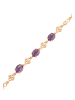 faina Women Crystal-Studded Bracelet in Rose Gold Violet