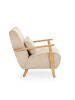 CALICOSY Sessel BONNIE in Beige / Eiche - (W) 70  x (H) 84  x (L) 83  cm