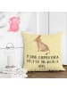 Mr. & Mrs. Panda 40x40 Kissen Esel mit Spruch in Gelb Pastell