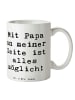 Mr. & Mrs. Panda Motivtasse Spruch Papa Möglichmacher mit Spruch in Weiß