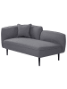 Beliani Chaiselongue CHEVANNES in Grau/Schwarz - (W) 138 x (H) 74 x (L) 77 cm