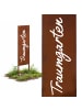 relaxdays Edelrost-Gartendeko "Traumgarten" in Braun - 85 x 28 cm