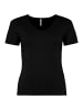 Hailys 2-er Pack T-Shirt Geripptes Top Stretch Oberteil in Schwarz-Weiß