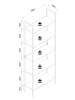 VCM  Holz Metall Stand Regal Büro Bücher Flakos 5fach in Honig-Eiche
