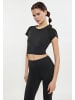 TUFFSKULL Damen Crop-Top in Schwarz