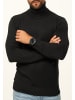DAILY COTTON Rollkragenpullover - als Feinstrick Pulli in Slim Fit für Herren in Schwarz