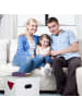 relaxdays Hocker in Schwarz - (B)37 x (H)39 x (T)37 cm