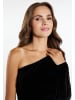 faina One-Shoulder Top in Schwarz