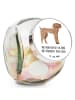 Mr. & Mrs. Panda Glasdose Hund Dogge mit Spruch in Weiß
