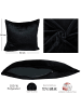JACK 2er Set Teddy Flausch Kissen 50x50cm in Schwarz