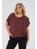 KAFFE curve Kurzarm-Bluse KCami Loose fit in Fudge