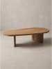 KADIMA DESIGN Couchtisch oval, Massivholz, mit Klarlack versiegelt in Mango