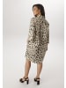 Aniston PLUS Hemdblusenkleid in beige-schwarz-braun