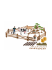Wisam® Landwirtschaftliches Set Traktor mit Anhänger Tiere Bauern