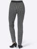 Sieh an! Jersey-Hose in schwarz-weiß-kariert