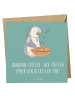 Mr. & Mrs. Panda Deluxe Karte Handpan Spieler mit Spruch in Meeresbrise