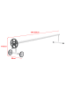en.casa Pool Aufrollvorrichtung Amorgo in Schwarz Weiß (L)630cm (H)64.5cm (B)56cm