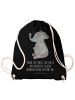 Mr. & Mrs. Panda gymnastiktasche Elefant Biene mit Spruch in Schwarz