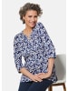 GOLDNER Kurzgröße:  Drucktunika-Shirt Figurschmeichelndes Drucktunika-Shirt in marine / geblümt
