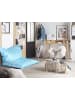 Beliani Sitzsackbezug FUZZY in Blau - (W) 180 x (L) 140 cm