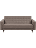 Beliani Schlafsofa ABERDEEN in Beige/Schwarz - (W) 186 x (H) 83 x (L) 88 cm