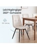 VASAGLE 4er-Set:Esszimmerstuhl Tyra in Beige - (B)52 x (H)83 x (T)43 cm