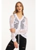 myMo ROCKS Damen Strickpullover in Wollweiss