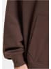 DEF DEF Kapuzenpullover in chocolate brown washed