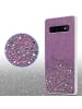 cadorabo Hülle für Samsung Galaxy S10 PLUS Glitter in Lila mit Glitter