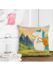 Mr. & Mrs. Panda Kissen Einhorn Bergsteiger Design ohne Spruch in Weiß